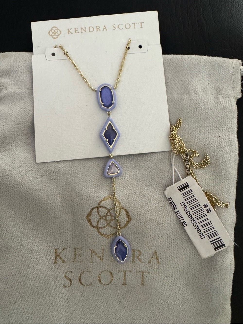 NWT Kendra Scott Greta Y Necklace in Lavender
